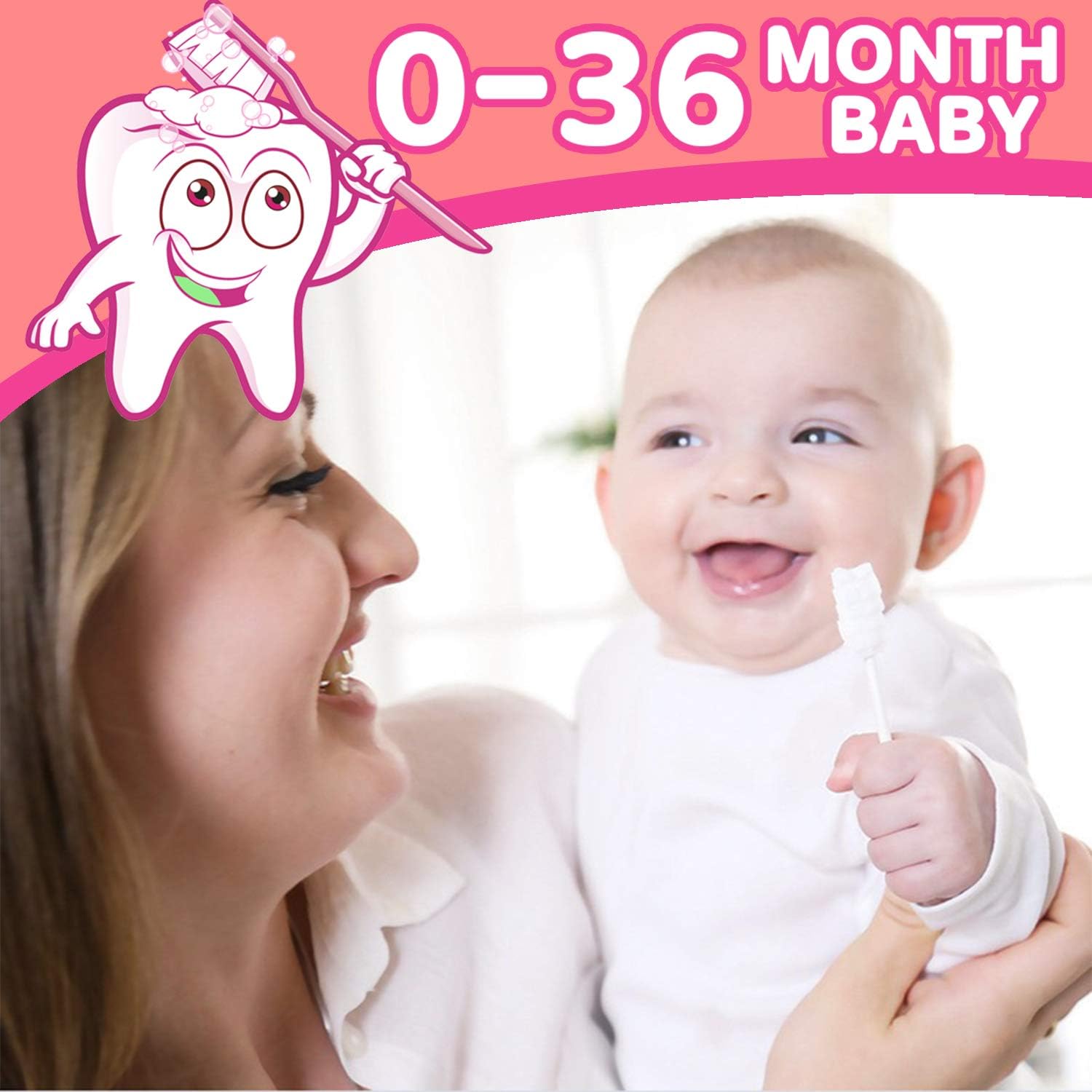 Baby Tongue Cleaner, Baby Toothbrush, 42Pcs Disposable Infant Toothbrush Clean Baby Mouth,Gauze Gum Cleaner Toothbrush Baby Oral Cleaning Stick Dental Care for 0-36 Month Baby+Free 1 Finger Toothbrush - Image 7